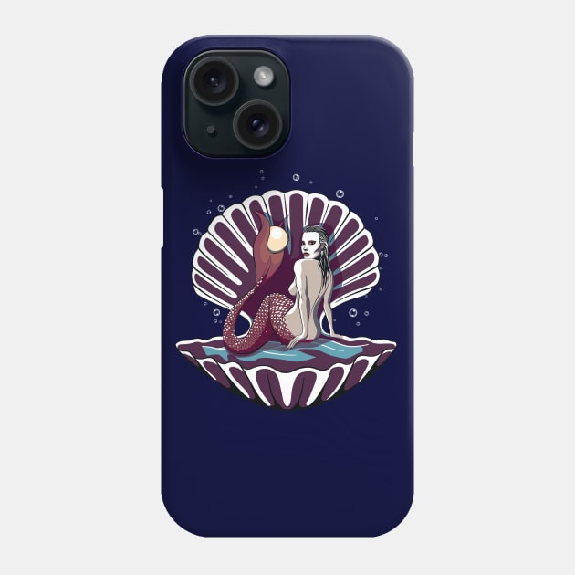 Mermaid - shell and pearl Phone Case by TMBTM