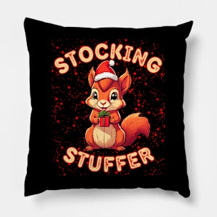 Cute Christmas Squirrel: Stocking Stuffer. Pillow