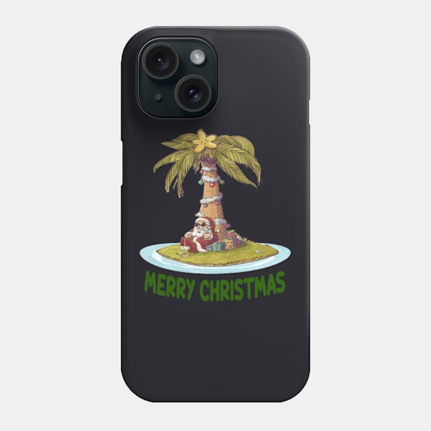 Christmas Palm Tree Tropical Xmas Coconut Phone Case by Daysy1