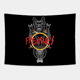 Metal Frenchie Tapestry