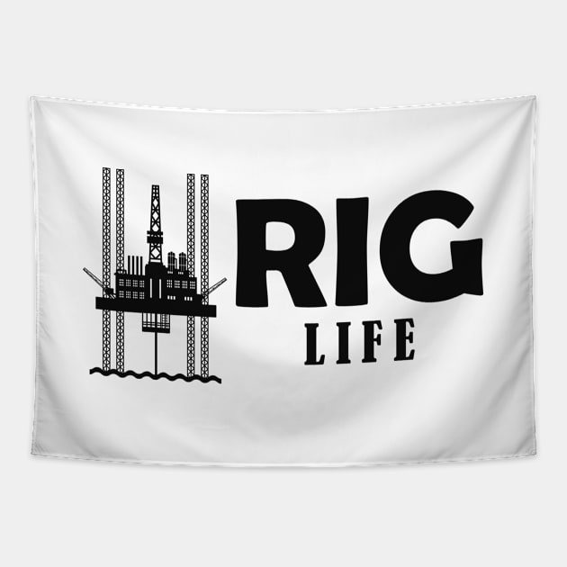 Oil field worker - Rig Life Tapestry by KC Happy Shop