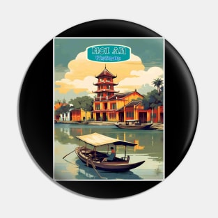 Hoi An Vietnam Vintage Travel and Tourism Advertising Print Pin