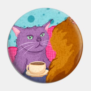 Cat zoning out meme Pin