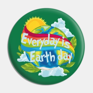 Earth Day Everyday Tree Design happy 52th earth day anniversary Pin