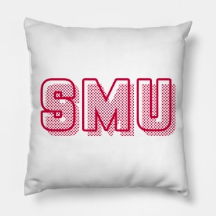 SMU Logo Dots Red Pillow