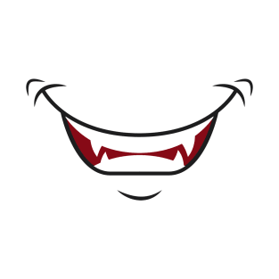 The Big Smiley Vampy Emoticon Expression Design For Women, Men, Kids or Public Use T-Shirt