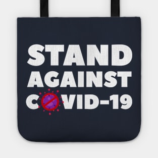 Against covid-19 virus T-shirt (Black & Navy ) Tote