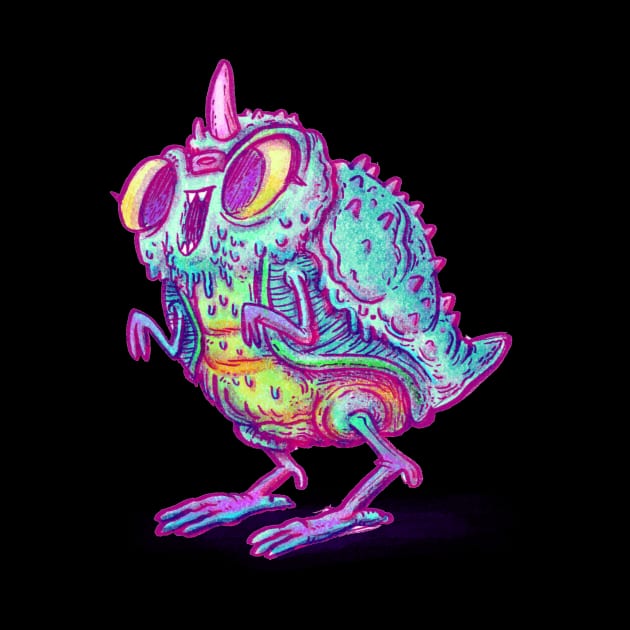 Kaiju Bird Chick Monster by natebear