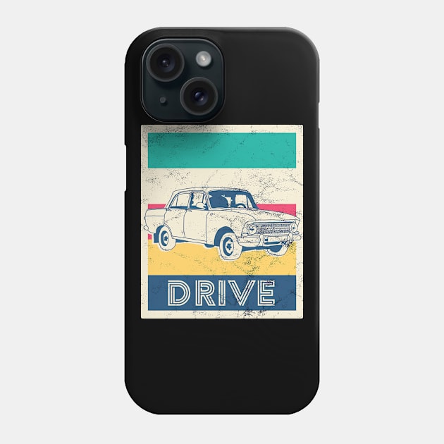 Retro Car DRIVE Oldtimer Phone Case by voidea