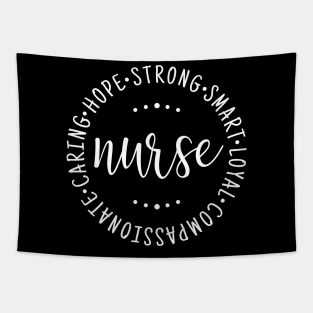 Nurse circle strong -smart - caring nurse saying design Tapestry