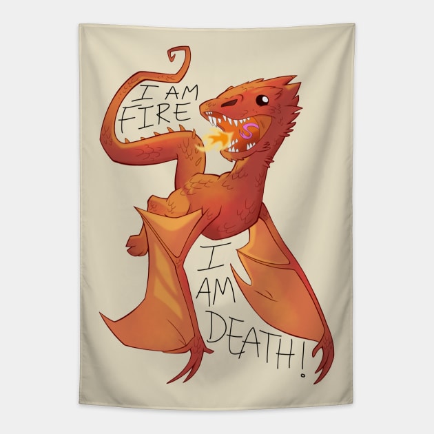 Baby Smaug (Light) Tapestry by jzanderk