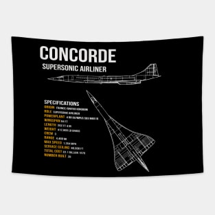 British Concorde Airliner Airplane Tapestry