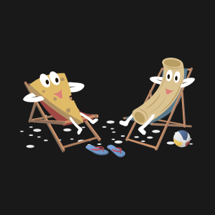 Mac and Cheese on Lounge Deck Chair T-Shirt