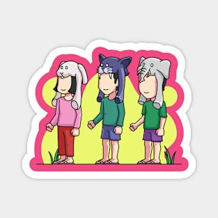 Kids Wearing Cute Animal Magnet