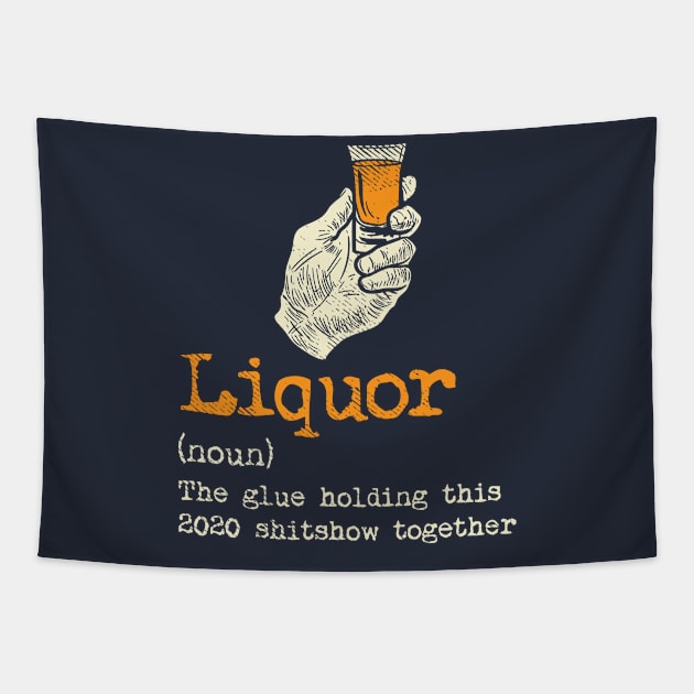 Funny Liquor Social Distancing Tapestry by Tenh