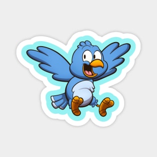 Cute Flying Blue Bird Magnet