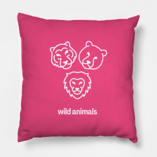 T-Shirt Design Wild Animals Pillow
