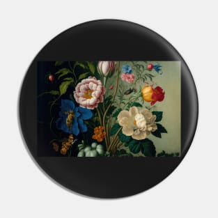 Floral Garden Botanical Print with flowers Pin