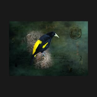 Yellow and Black Bird Fine Art Photography T-Shirt