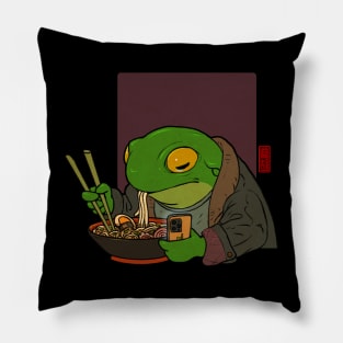 ramen frog Pillow