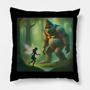 Bigfoot with fairy Pillow