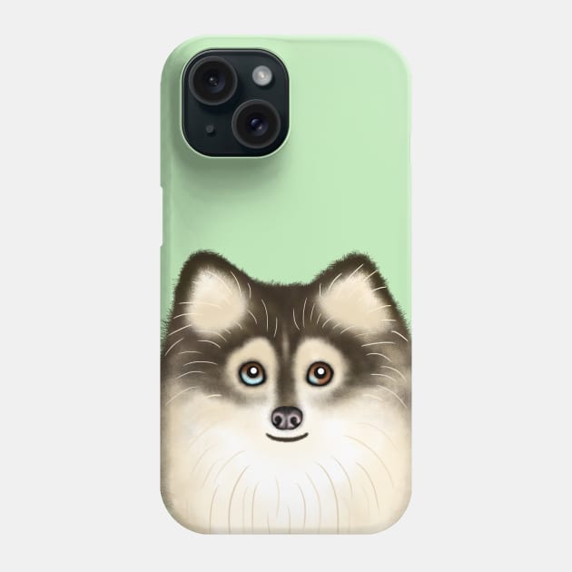 Sable Pomsky Phone Case by illucalliart