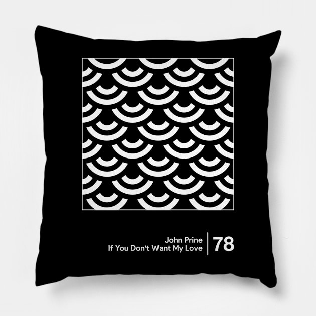 John Prine / Minimal Style Graphic Artwork Pillow by saudade