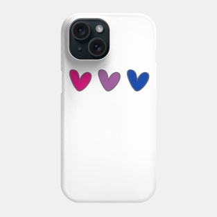 Bisexual hearts flag Phone Case