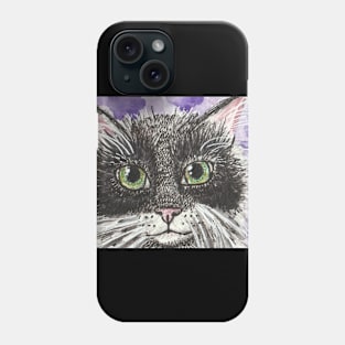 Cute cat face painting Phone Case