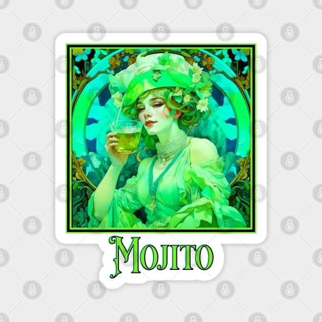 Art Nouveau Mojito Magnet by HolidayBug