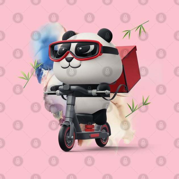 Delivery Cute Panda - Adorable Panda - Kawaii Panda by Suga Collection