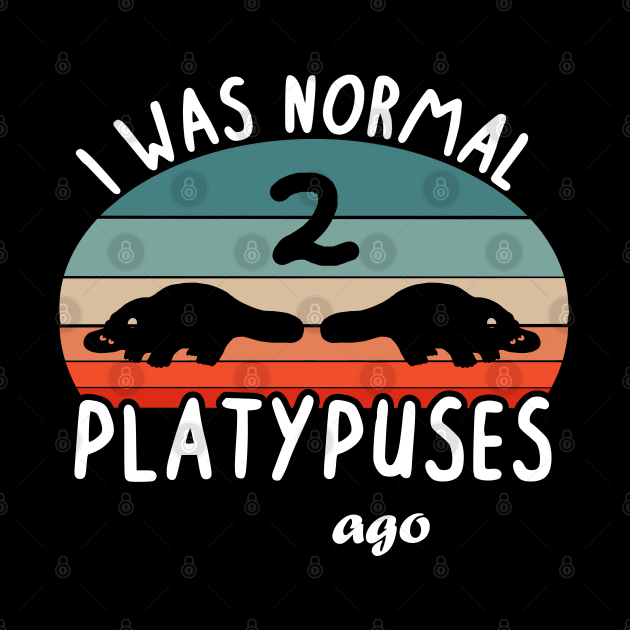 Normal Platypus Vintage Design Illustration by FindYourFavouriteDesign