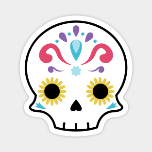 Sugar skull flower Magnet
