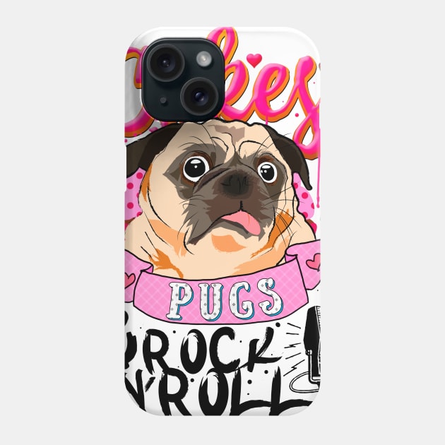 Cakes, Pugs and Rock & Roll Phone Case by simplecreatives