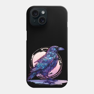 Holographic Raven Halloween Design Phone Case