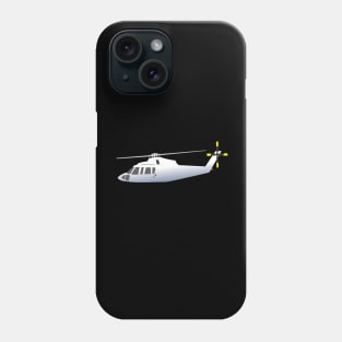 White and Grey Helicopter Phone Case