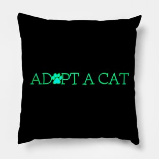 Adopt A Cat Green Paw Pad Pillow