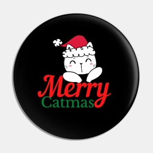 Merry Catmas | Cute Christmas Cat Pin