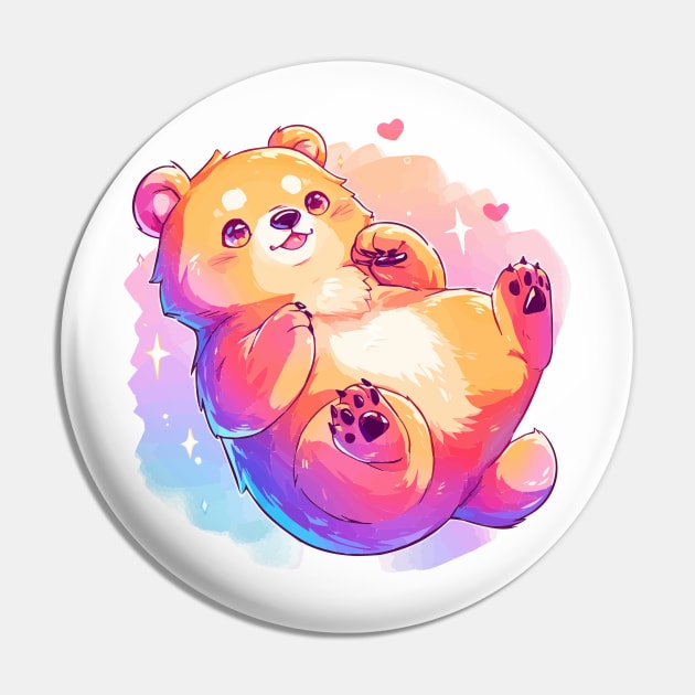 Happy bear with vivid colors Pin by etherElric