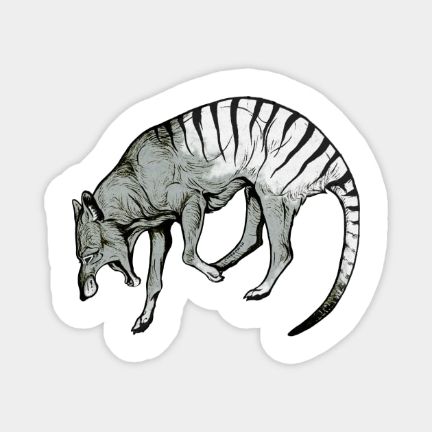 Thylacine Ink Magnet by charamath
