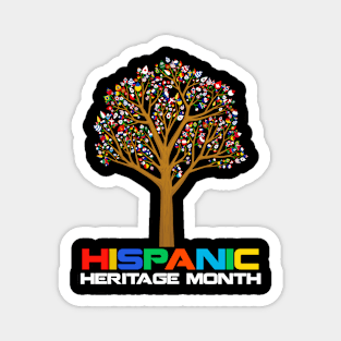 National Hispanic Heritage Month Hand Flag Tree Roots Latino Magnet