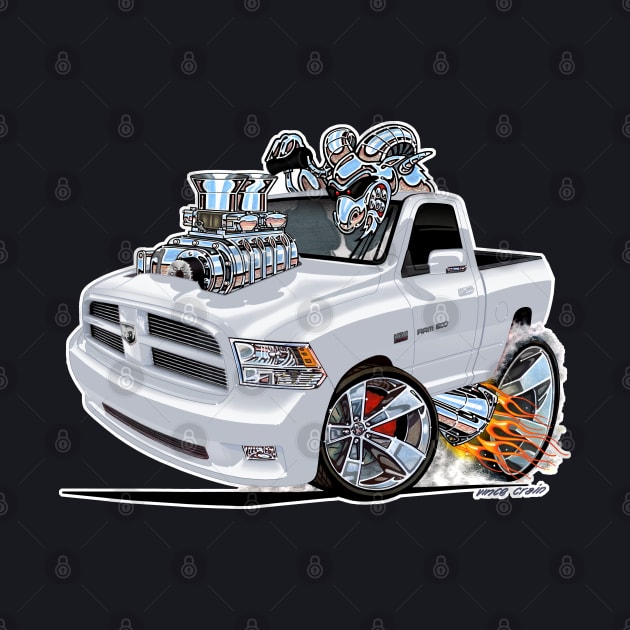 Dodge Ram White Truck by vincecrain