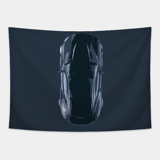 Futuristic Car Abstract Art Tapestry by Cerberus4444