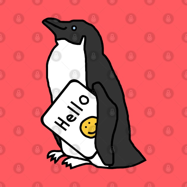 Cute Penguin Says Hello by ellenhenryart