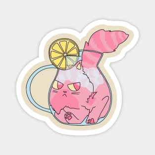 Pink Lemonade Cat Magnet