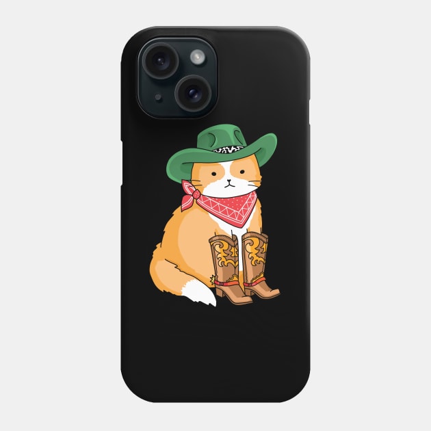 Cowboy Cat Phone Case by SuperrSunday