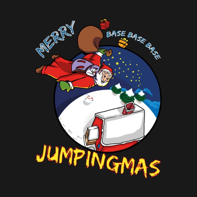 Xmas Base Jumper Santa Flying To Christmas Eve Merry Base Base Base Jumpingmas by gdimido