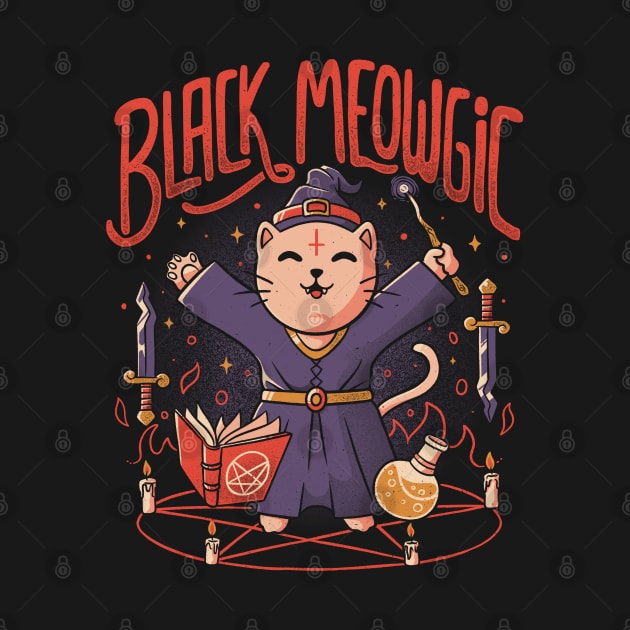 Black Meowgic - Cute Evil Cat Magic by eduely