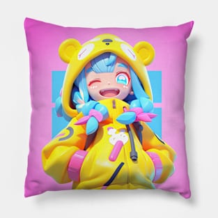 AKBLM - RYūGI ADVENTURE GIRL HAS STYLE りゅうぎ | COOL 3D ANIME GIRL FASHION Pillow