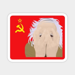 Crazy Soviet Scientist - Vector Art Magnet